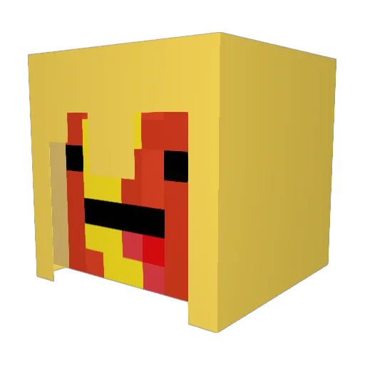 EmDuce Minecraft avatar head, 3D render