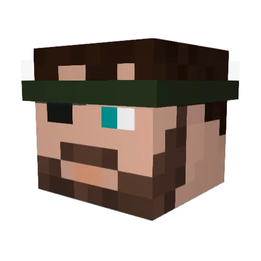 EmEsPee Minecraft avatar head, 3D render