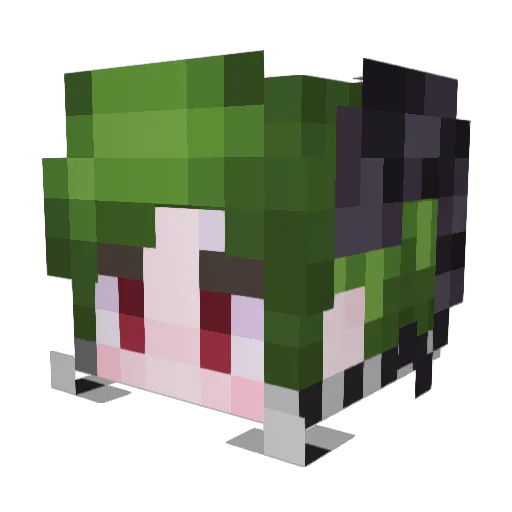 EmIsLate Minecraft avatar head, 3D render