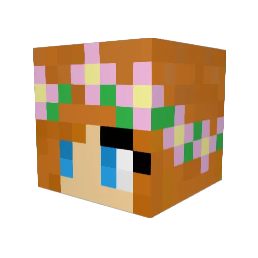 EmLG Minecraft avatar head, 3D render