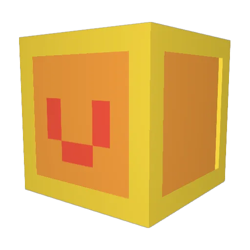 EmLoEm Minecraft avatar head, 3D render