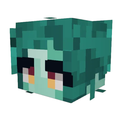 EmMa0001 Minecraft avatar head, 3D render