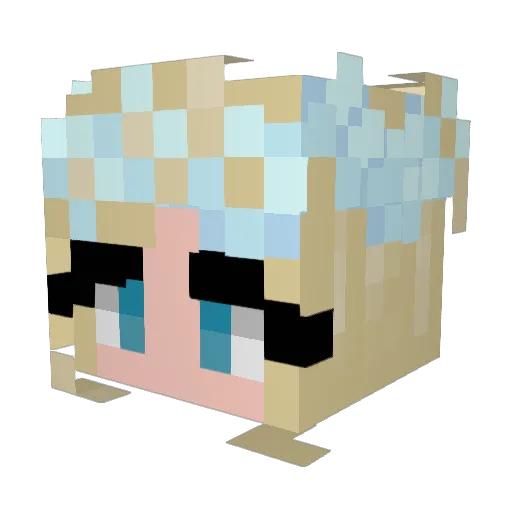 EmMurf Minecraft avatar head, 3D render
