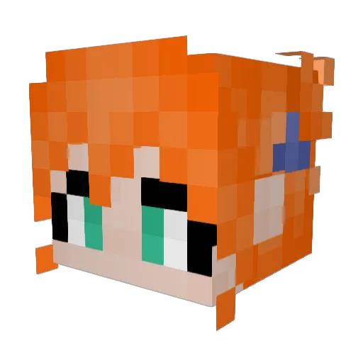 EmRSP Minecraft avatar head, 3D render