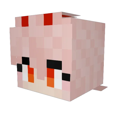 EmRescobaRRRx Minecraft avatar head, 3D render