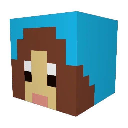 EmRob15 Minecraft avatar head, 3D render