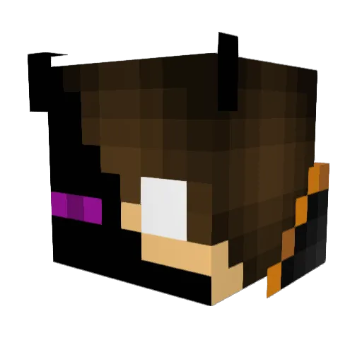 EmaAru34 Minecraft avatar head, 3D render
