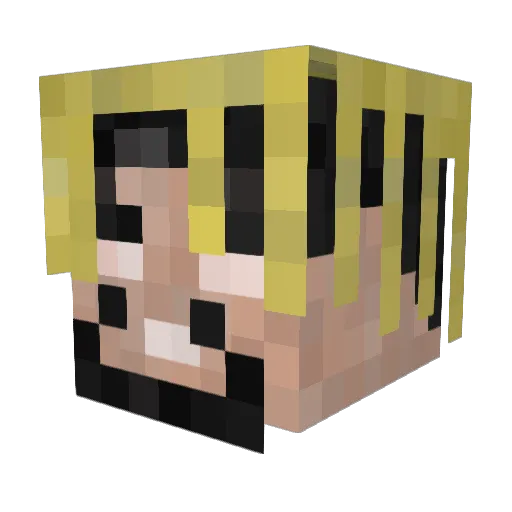 Emaex Minecraft avatar head, 3D render