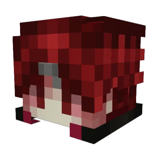 EmailAndPassword Minecraft avatar head, 3D render