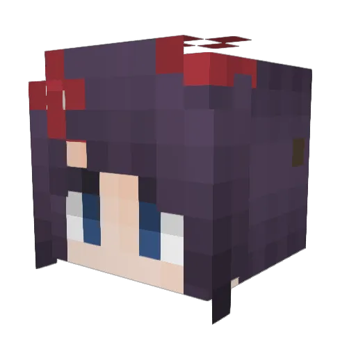 Emakawaii Minecraft avatar head, 3D render