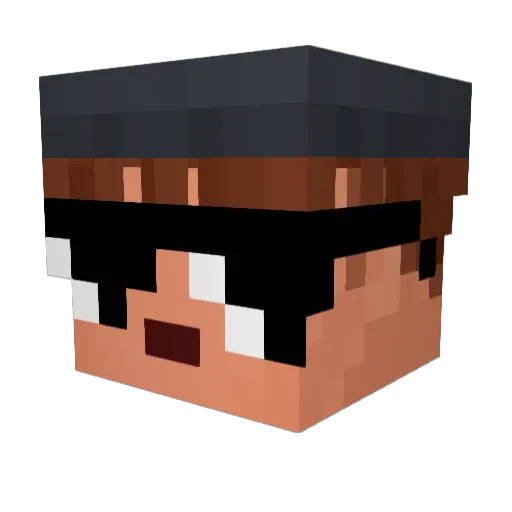 Emal3xx Minecraft avatar head, 3D render