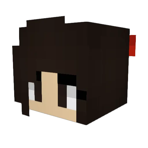EmalQ Minecraft avatar head, 3D render