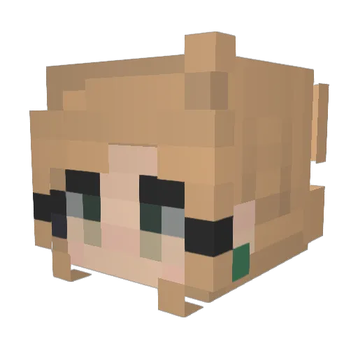 EmalizaJane Minecraft avatar head, 3D render
