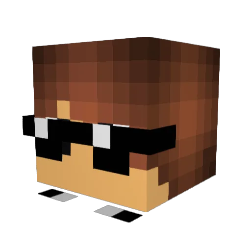 Eman73 Minecraft avatar head, 3D render