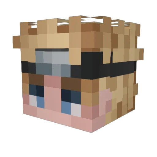 Emanooel Minecraft avatar head, 3D render