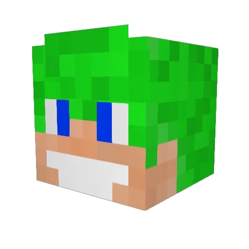 Emanotoch Minecraft avatar head, 3D render