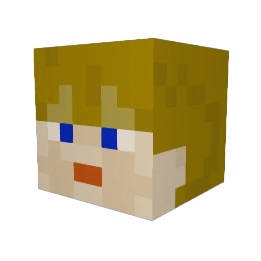 Emanuel1996 Minecraft avatar head, 3D render