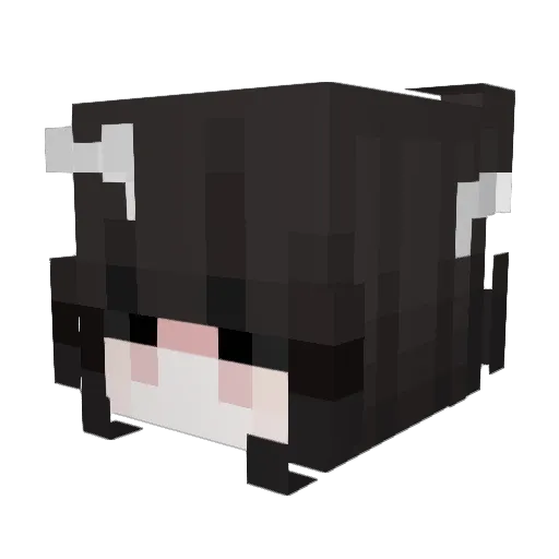 Emarried Minecraft avatar head, 3D render