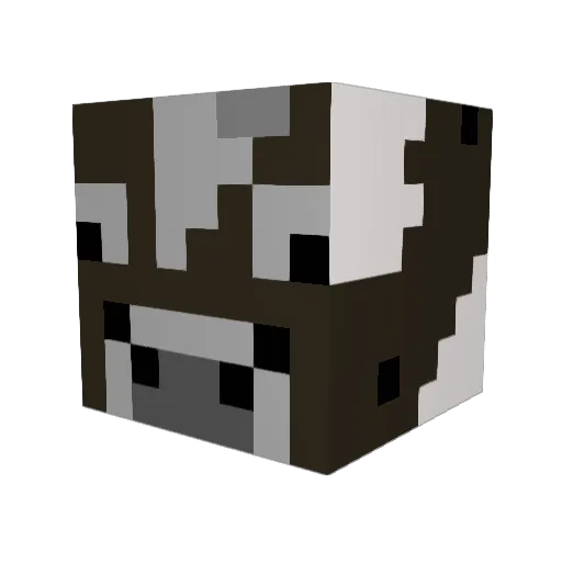 Emawk Minecraft avatar head, 3D render