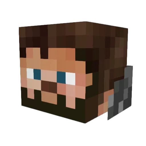 Embalm Minecraft avatar head, 3D render