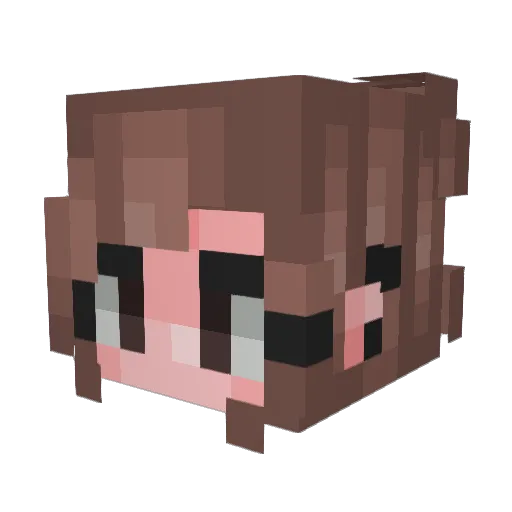 Embean5 Minecraft avatar head, 3D render