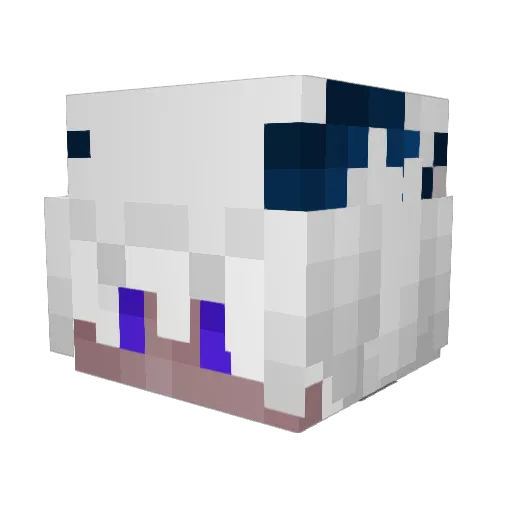 EmberAndFlames Minecraft avatar head, 3D render