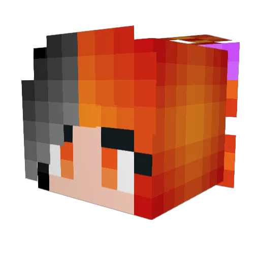 EmberBloodmoon Minecraft avatar head, 3D render
