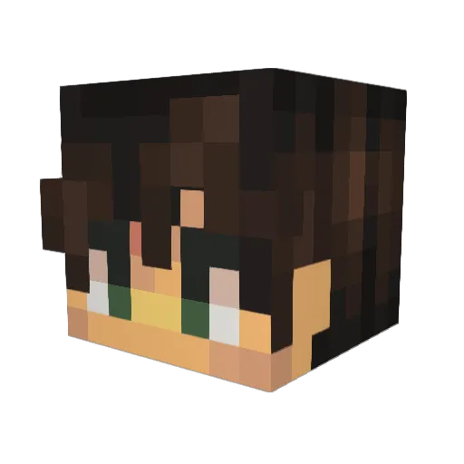 EmberChills Minecraft avatar head, 3D render