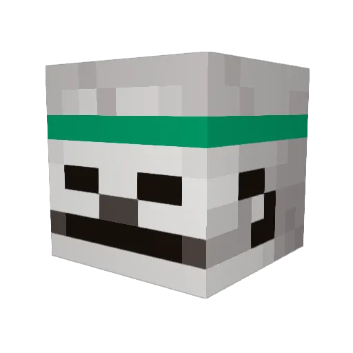 EmberCrazy Minecraft avatar head, 3D render