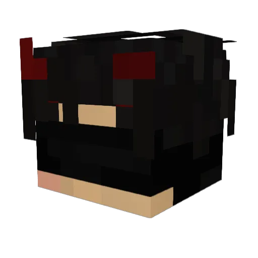 EmberDaBald Minecraft avatar head, 3D render