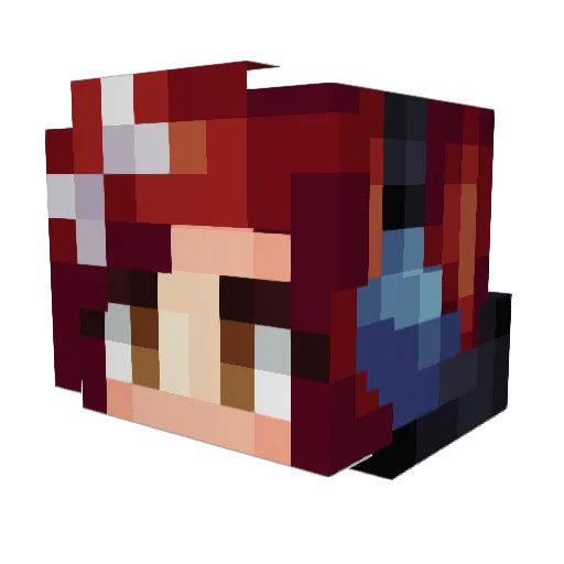 EmberNova19 Minecraft avatar head, 3D render