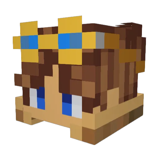 EmberStrikeX Minecraft avatar head, 3D render