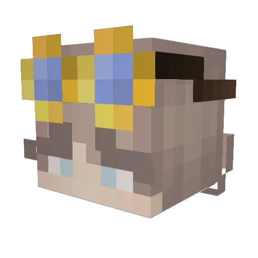 EmberTheDev Minecraft avatar head, 3D render