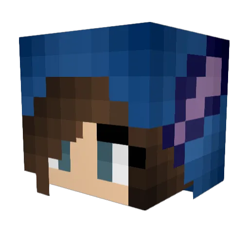 EmberTrail Minecraft avatar head, 3D render