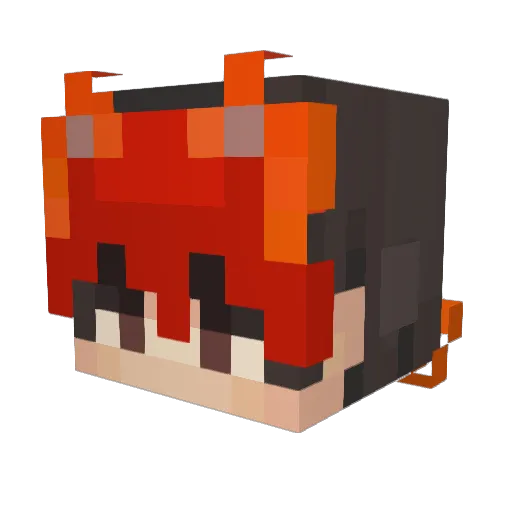 Ember_Blazehound Minecraft avatar head, 3D render