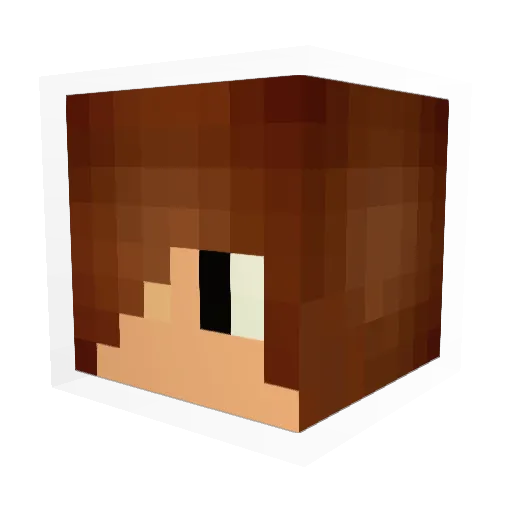 Ember_Bot Minecraft avatar head, 3D render