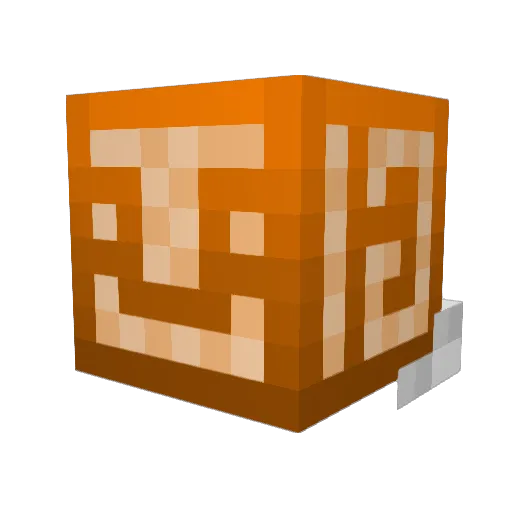 Emberheat Minecraft avatar head, 3D render