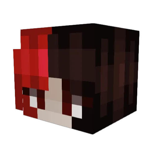 EmberlitKnight Minecraft avatar head, 3D render