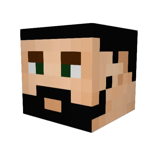 Emberlore Minecraft avatar head, 3D render