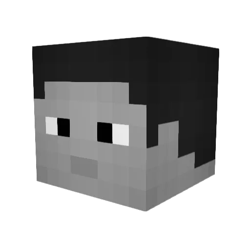 Embers Minecraft avatar head, 3D render