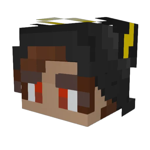 Embersicle Minecraft avatar head, 3D render