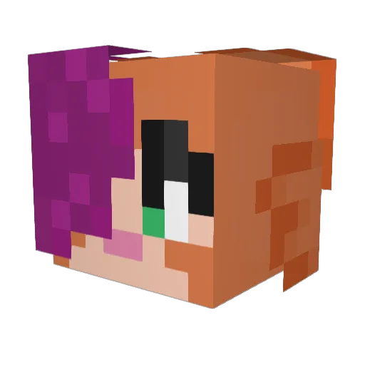 Embezz Minecraft avatar head, 3D render