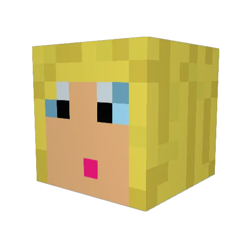 Embikiss Minecraft avatar head, 3D render