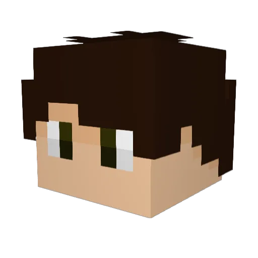 Embin Minecraft avatar head, 3D render