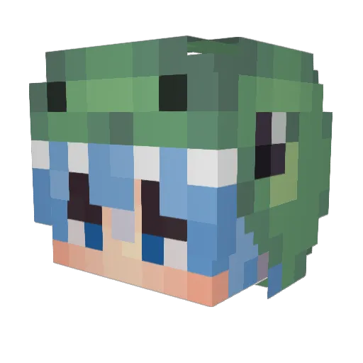 Emble_Em Minecraft avatar head, 3D render