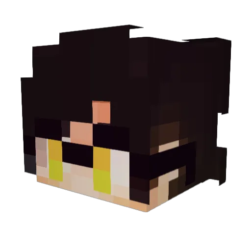 Embryonikz Minecraft avatar head, 3D render
