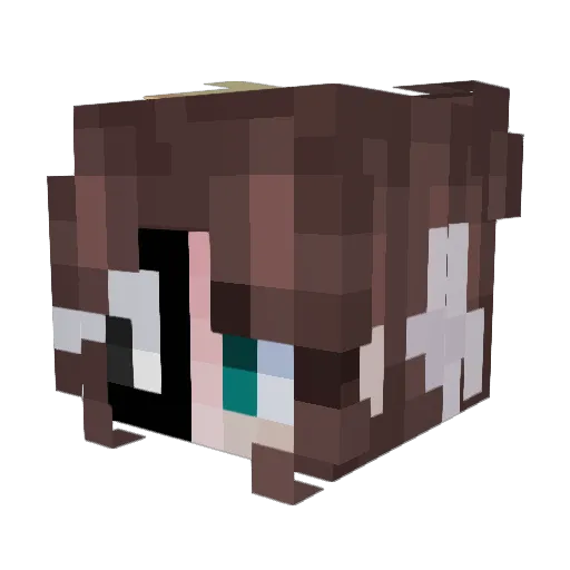 Embyrku Minecraft avatar head, 3D render