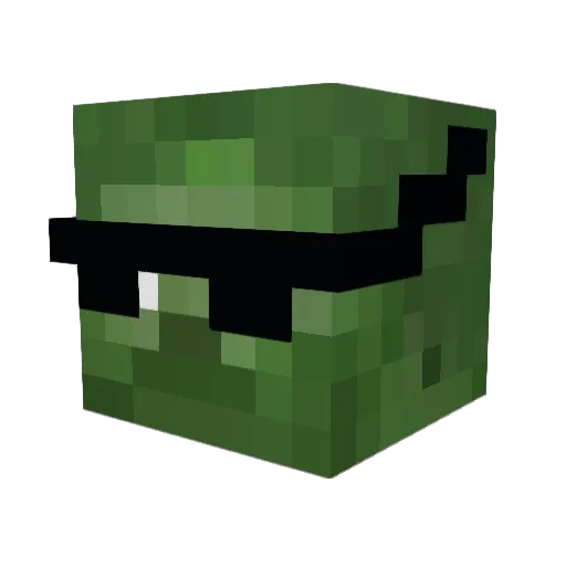 Emcat2021 Minecraft avatar head, 3D render