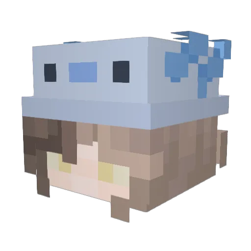Emcchi Minecraft avatar head, 3D render