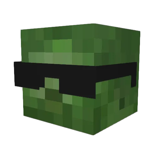 Emceehawaii Minecraft avatar head, 3D render